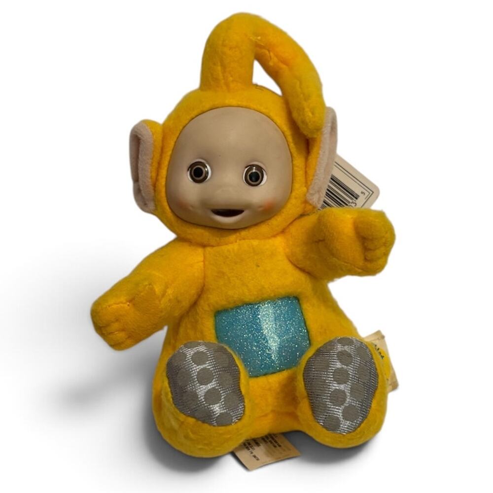 1998 Teletubbies Laa-Laa, yellow Teletubby, Beanie Plush